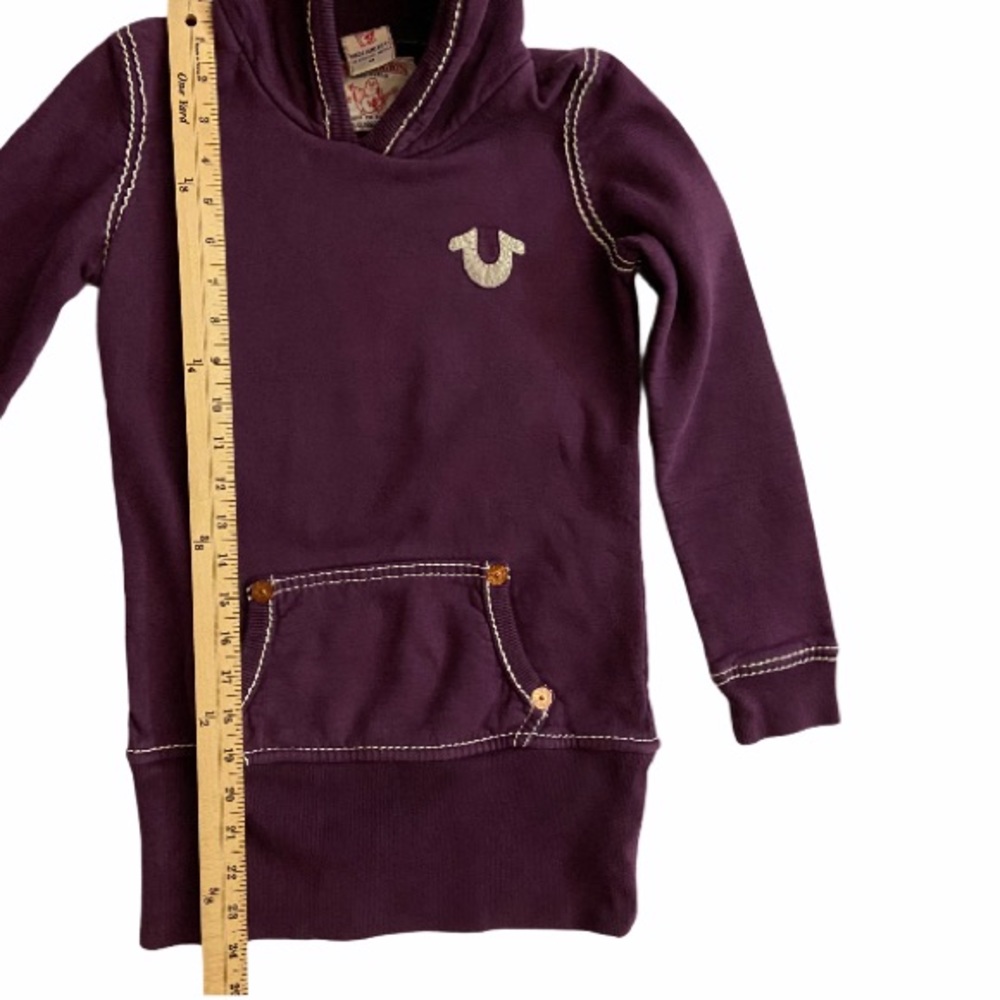 True Religion Girls Purple Hoodie Dress size-M - Picture 3 of 6